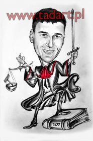 Karykatura dla prawnika.